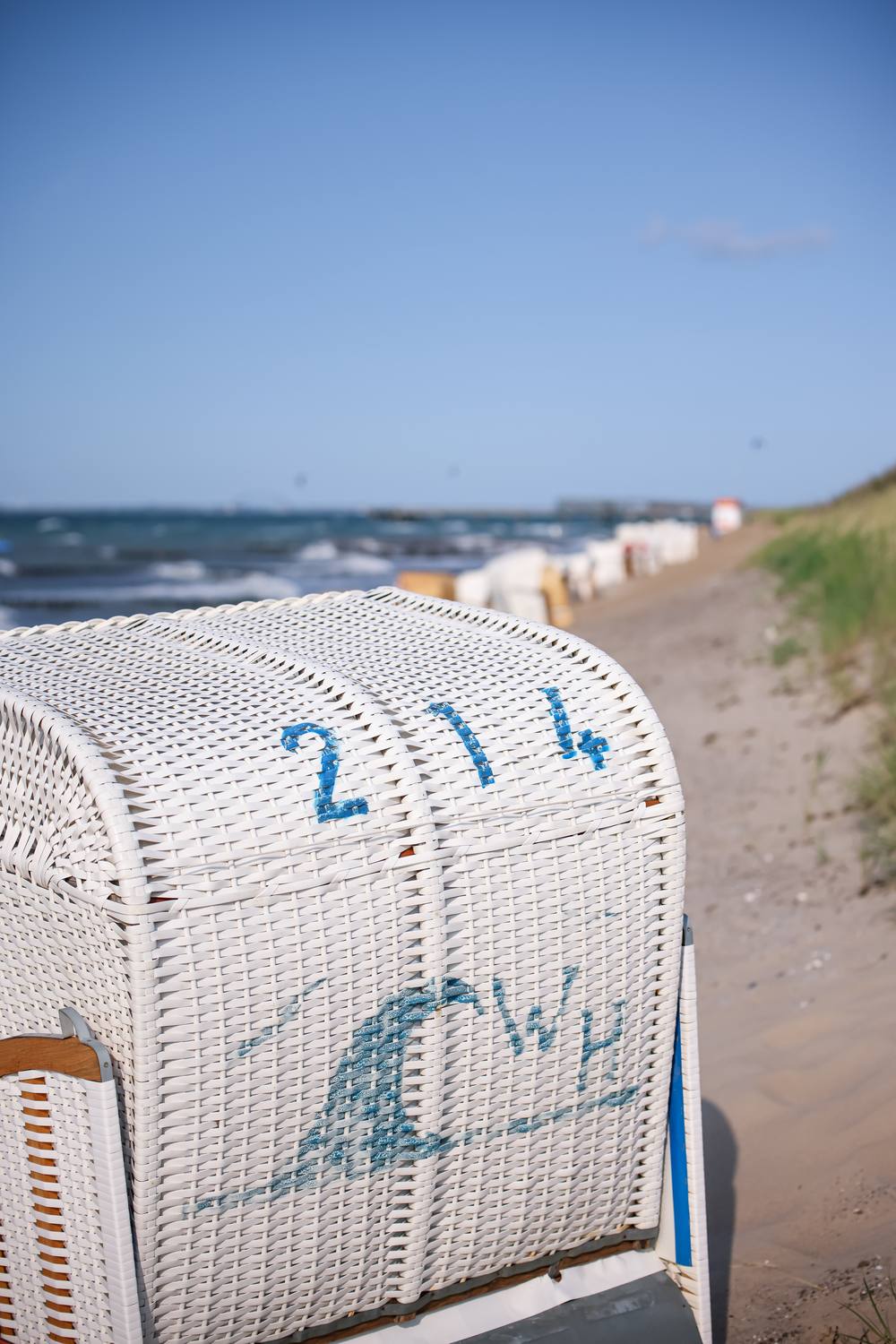 Strandkorb am Ostseestrand